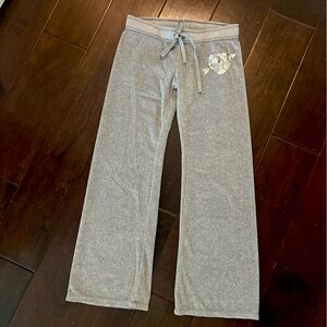Vintage Y2K Victorias Secret Pink Sparkle Silver Sweatpants
